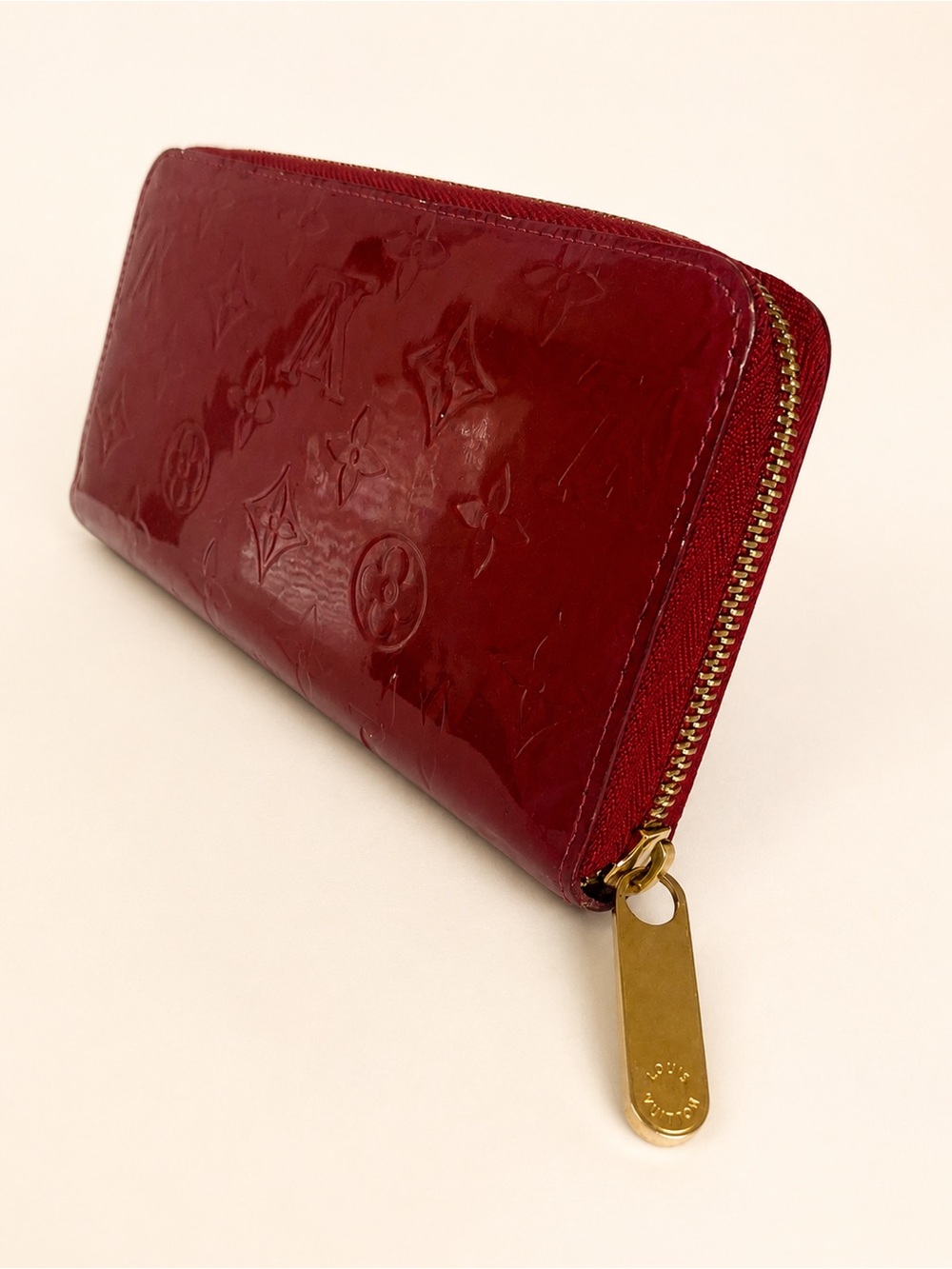 Louis Vuitton Monogram Vernis Zippy Wallet Red w/ Box - Picture 5 of 15
